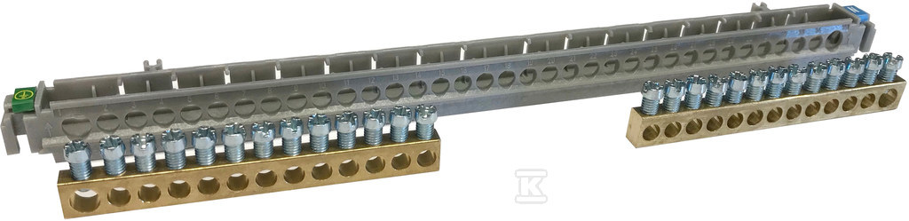 N + PE terminal blocks for recessed - 134814