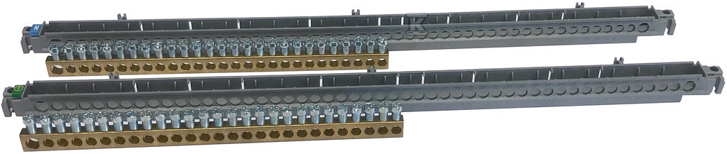 N + PE terminal blocks for 18-module - 134815