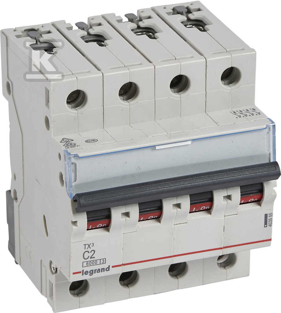 Miniature circuit breaker S 304 4P C 2A - 403555