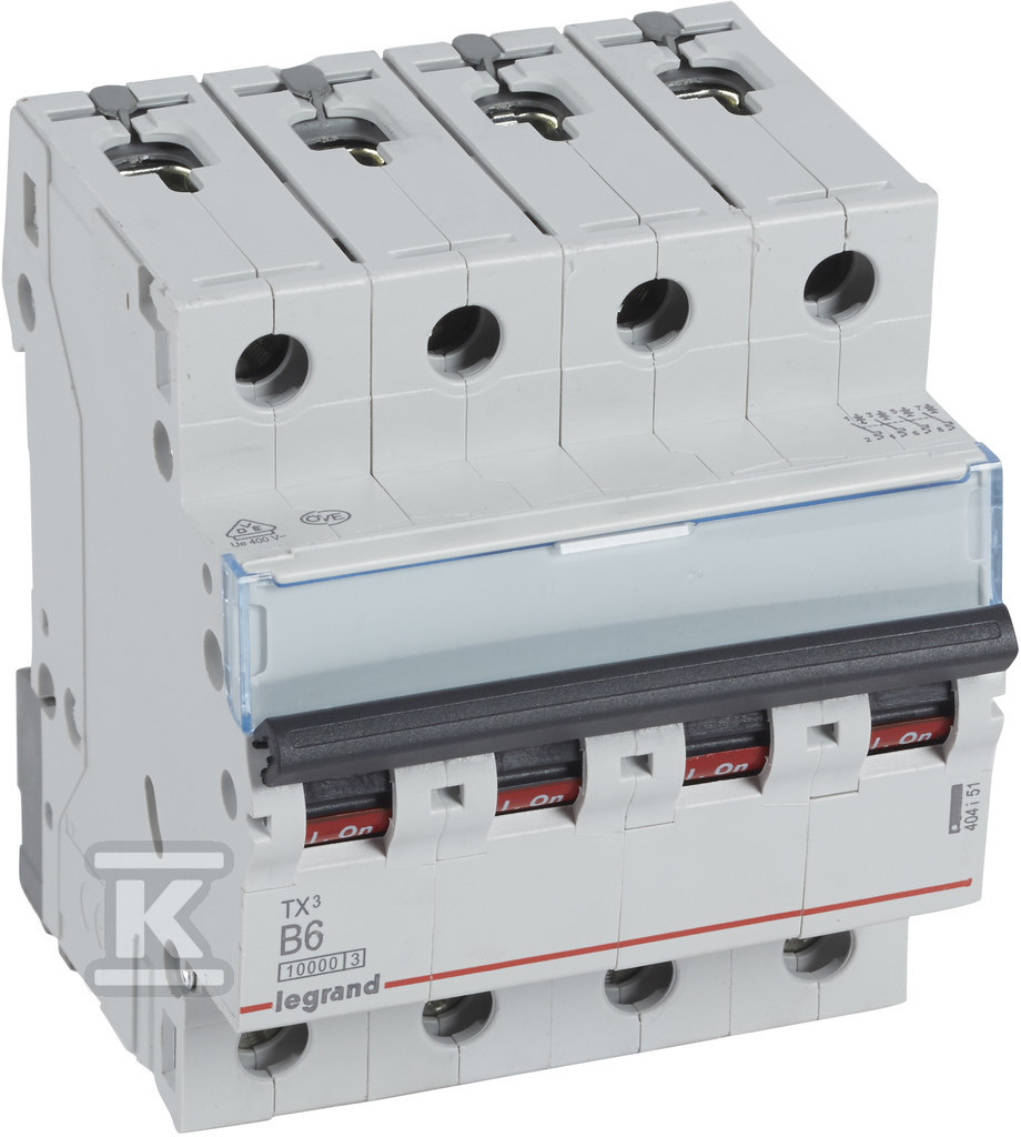 Miniature circuit breaker S 314 4P B 6A - 404151