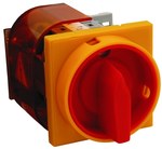 Головний роз'єм 16 A, кріплення до бази лицьове, сіре поворотне руків'я чорне ŁK16RG\B03