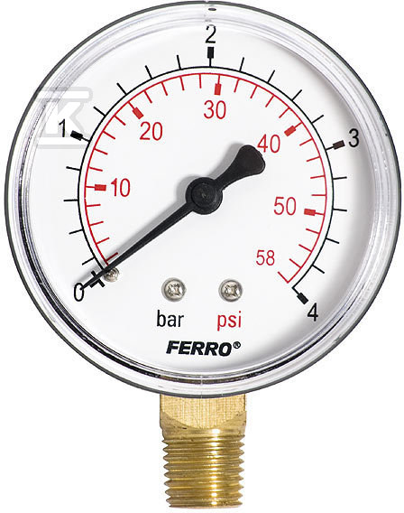 Pressure gauge 63 mm 1/4" radial 0-4 - M6304R