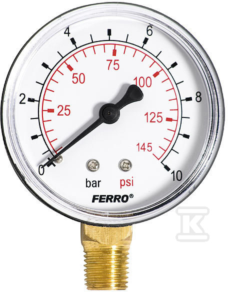 Pressure gauge 63 mm 1/4" radial 0-10 - M6310R