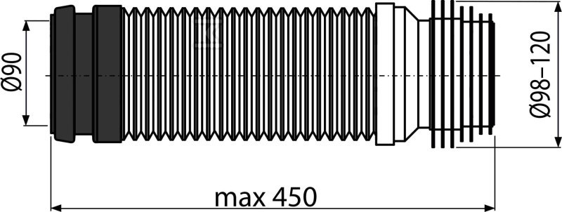 Cotul de scurgere DN90/110 flexi pentru - M9006