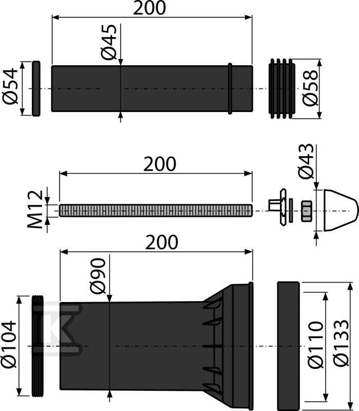 Connection set for connecting in - M900