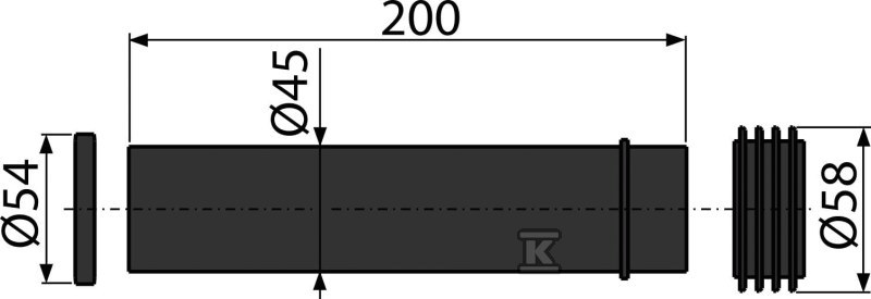 Prívodné potrubie s tesnením 45x58x25 - M901