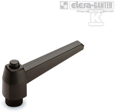 Adjustable handle, brass boss, threaded - MRX.63 B-M10