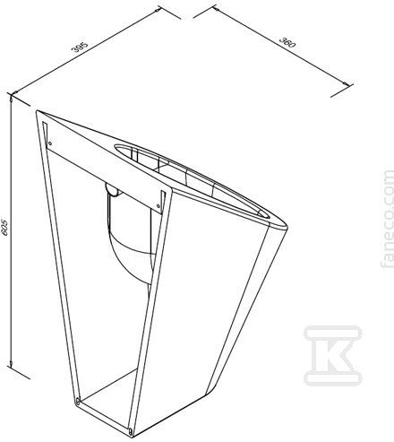 Wall-hung stainless steel urinal - N13004