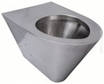 Hanging toilet bowl made of stainless steel