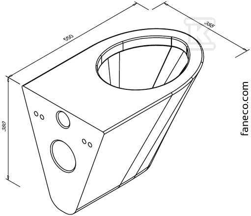 Hanging toilet bowl made of stainless - N13018