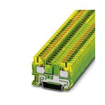 Zacisk przewodu ochronnego, ilość przyłączy: 2, rodzaj przyłącza: zaciski Push-in, przekrój: 0,2 mm2 - 6 mm2, rodzaj montażu: NS 35/7,5, NS 35/15, kolor: zielono-żółty