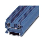 Złączka przelotowa sprężynowa, 2-przyłączowa, 2,5 mm2, 24 A, 800 V, szyna NS 35, niebieska