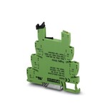 Złączka gniazdowa PLC 6,2 mm z połączeniem śrubowym, bez przekaźników elektromechanicznych lub półprzewodnikowych, do montażu na szynie nośnej NS 35/7,5, 1 zestyk przełączny, napięcie wejściowe 24 V DC