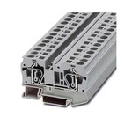 Złączka przelotowa sprężynowa, 2-przyłączowa, 6 mm2, 41 A, 1000 V, szyna NS 35, szara