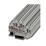 Złączka szynowa 2-poziomowa, sprężynowa, 500 V / 22 A, 2,5 mm2, zakres 0,08–4 mm2, NS 35/7,5 i 35/15, szara