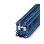 Złączka przelotowa śrubowa, 10 mm2, 57 A, 800 V, szyna NS 35, niebieska