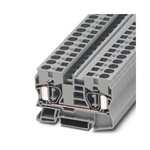 Złączka przelotowa sprężynowa, 2-przyłączowa, 10 mm2, 57 A, 1000 V, szyna NS 35, niebieska