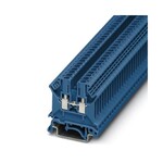 Złączka przelotowa śrubowa, 2,5 mm2, 24 A, 800 V, szyna NS 35, niebieska