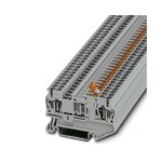 Złączka szynowa z odłącznikiem nożowym, sprężynowa, 400 V / 20 A, 2,5 mm2, zakres 0,08–4 mm2, NS 35/7,5 i 35/15, szara