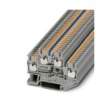 Złączka szeregowa elementów kontrolnych Push-in z diodą 1N4007, 0,5 A, 4 przyłącza, 2,5 mm2, 2-piętrowa, szara