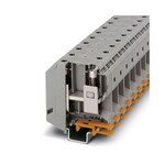 Złącze wysokoprądowe śrubowe, 95 mm2, 232 A, 1000 V, szyna NS 35, szare
