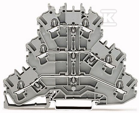 Three-deck terminal block Through / - 2002-3201