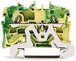 2.5 mm² PE 2-conductor terminal block for Ex e II applications, description on the side and in the center for DIN rail 35 x 15 and 35 x 7.5 Push-in CAGE CLAMP® 2.50 mm² yellow-green