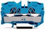 10 mm² 2-conductor through terminal block for Ex e II and Ex applications and labeling on the side and in the center for DIN rail 35 x 15 and 35 x 7.5 Push-in CAGE CLAMP® 10.00 mm² blue