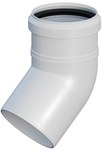 Коліно для димохідних систем PP 45 ° DN80 мм з ущільнювачем [EPDM] ONLINE