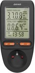 Wattmeter, energy calculator with LCD display, black ORNO