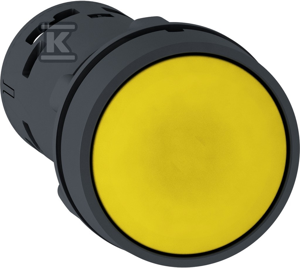 Automatic reset button NO+NC yellow - XB7NA85