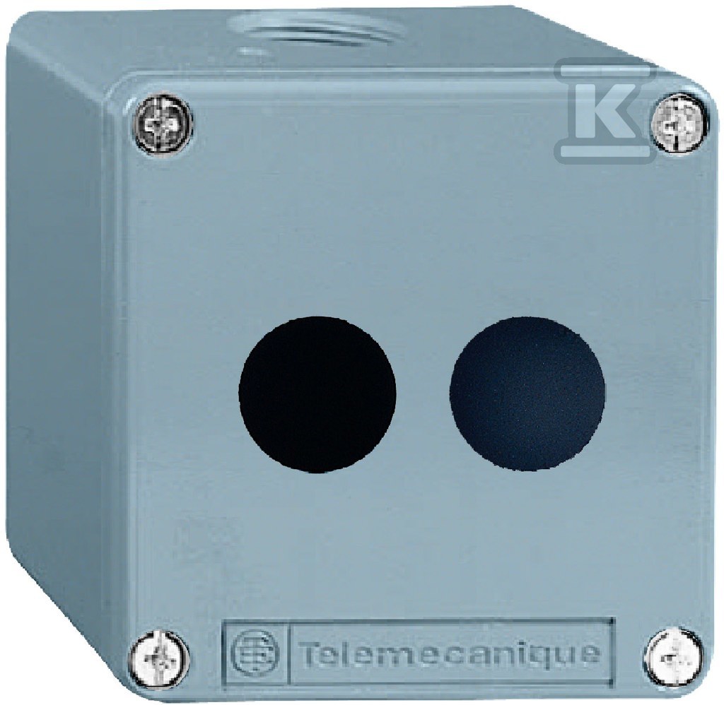 Empty control box, 2 holes Fi22 blue - XAPM1202