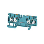 Blok zacisku przelotowego, PUSH IN, niebieski, 2.5 mm2, 24 A, 800 V, liczba przyłączeń: 4, A4C 2.5 BL