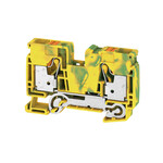 Zacisk PE, PUSH IN, zielony / żółty, 16 mm2, 1000 V, liczba przyłączeń: 2, liczba poziomów: 1, TS 35, V-0, Wemid, A2C 16 PE