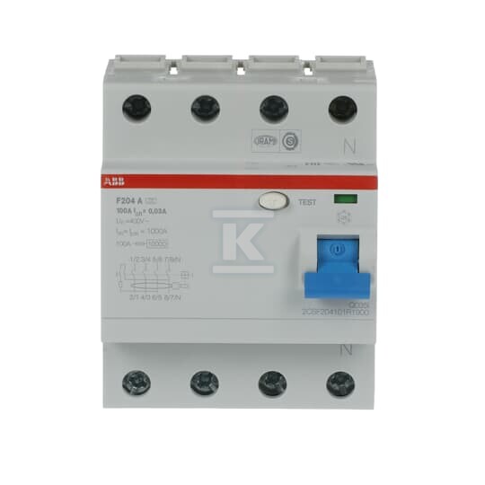 Wyłącznik różnicowo-prądowy, 4P, A, - 2CSF204101R1900