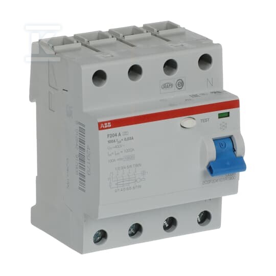 Wyłącznik różnicowo-prądowy, 4P, A, - 2CSF204101R1900