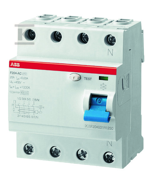 Wyłącznik różnicowo-prądowy, 4P, A, - 2CSF204101R2950