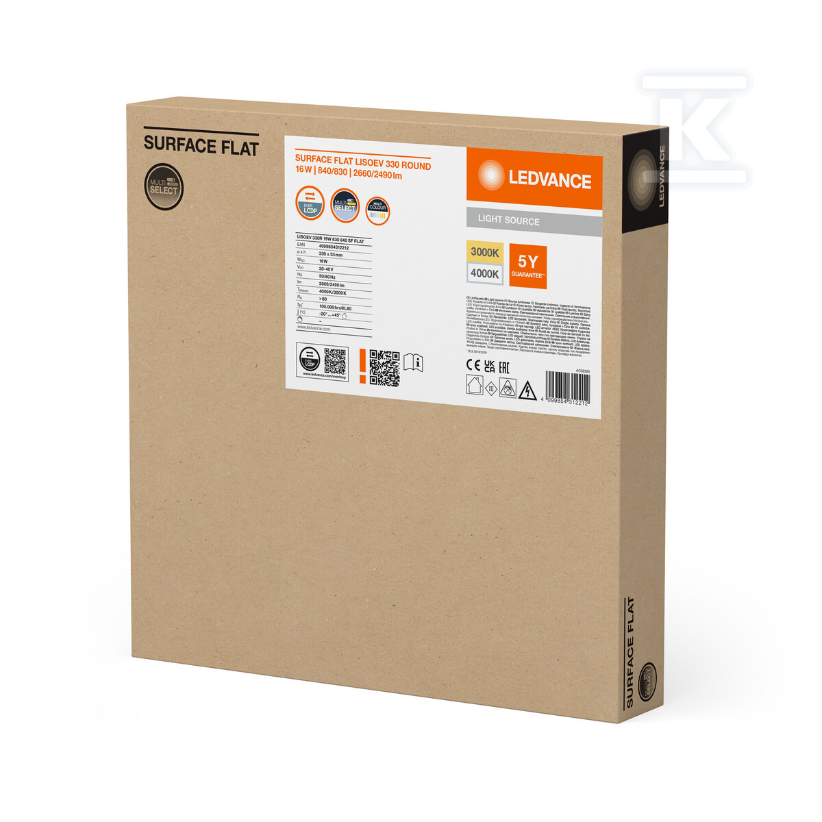 Oprawa SURFACE FLAT LIGHT SOURCES 330 R - 4099854312212