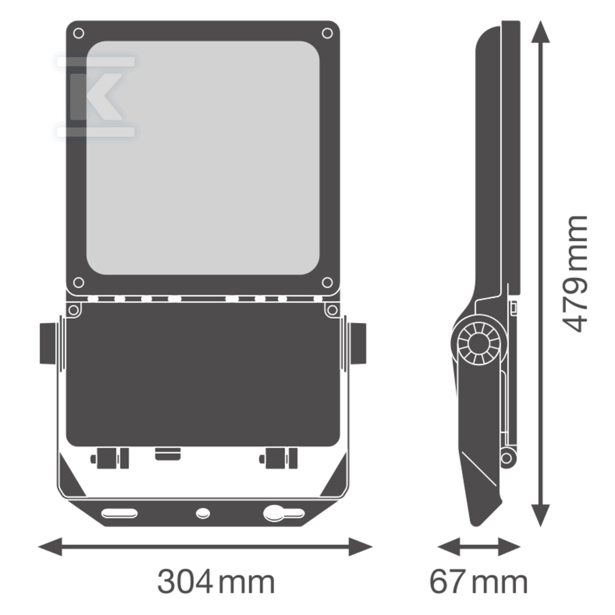 Naświetlacz dużej mocy FL FLEX DA P 80W - 4099854373220