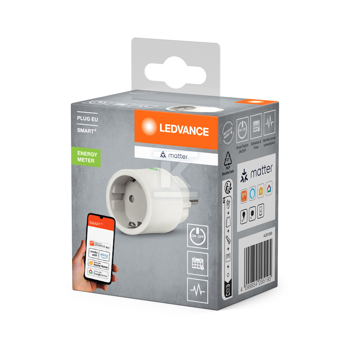 Wtyczka SMART z inteligentnym gniazdem - 4099854295195