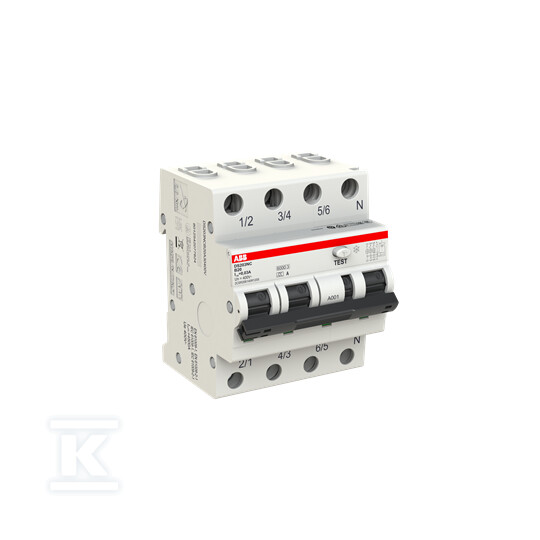 Wyłącznik różnicowo-nadprądowy, 3P+N, - 2CSR256140R1205