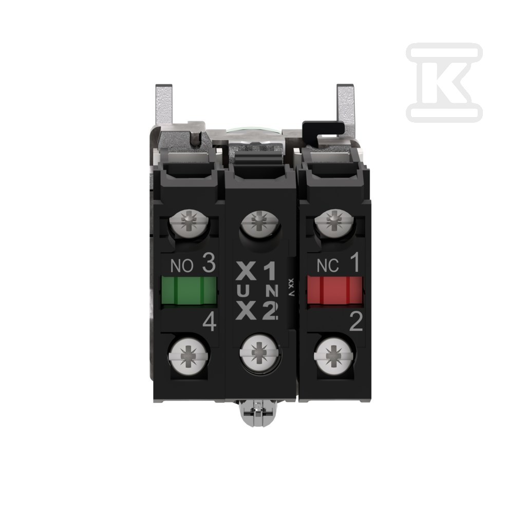 Przycisk płaski zielony LED 230/240V - XB4BW33M5