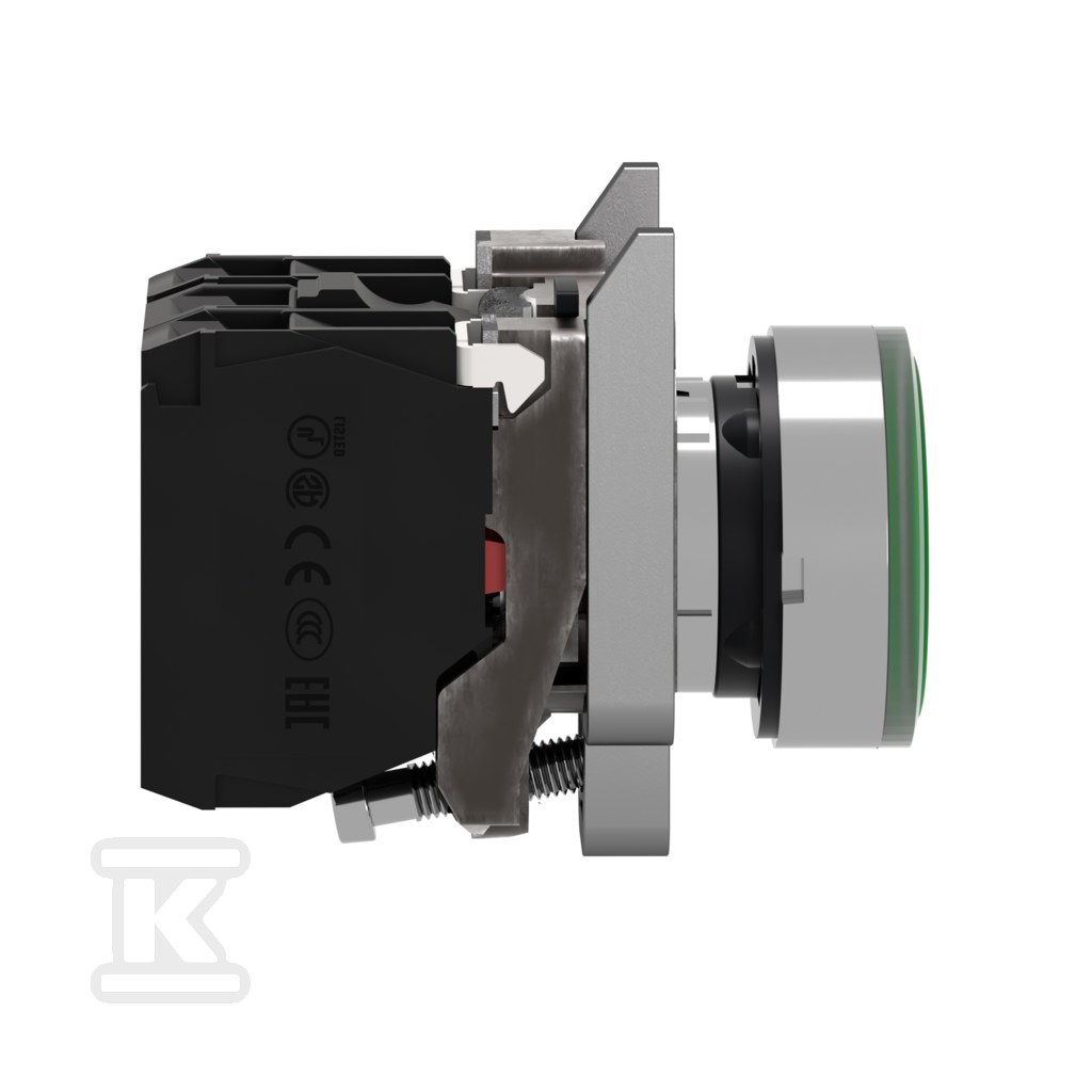 Przycisk płaski zielony LED 230/240V - XB4BW33M5