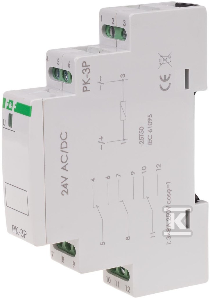 Реле електромагнітне ПК-3П 24В AC/DC, - PK-3P-24V