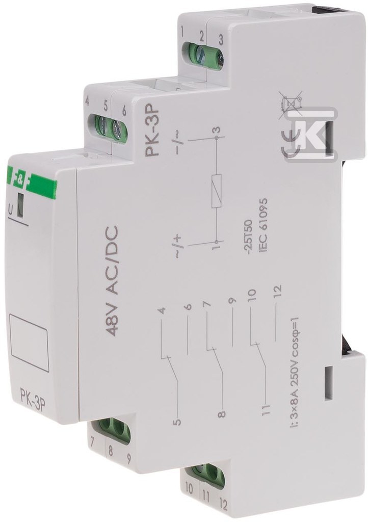 Реле електромагнітне ПК-3П 48V 48V - PK-3P-48V