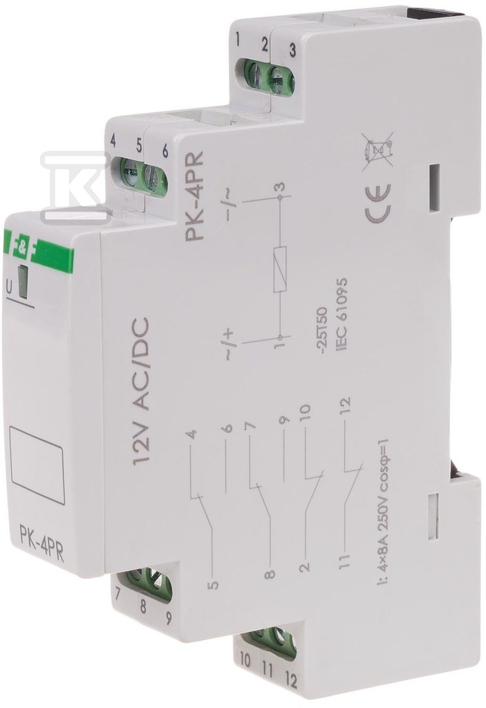 Electromagnetic relay PK-4PR 12V 12V - PK-4PR-12V