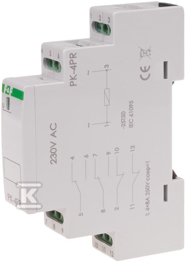 Elektromágneses relé PK-4PR 230V 230V - PK-4PR-230V