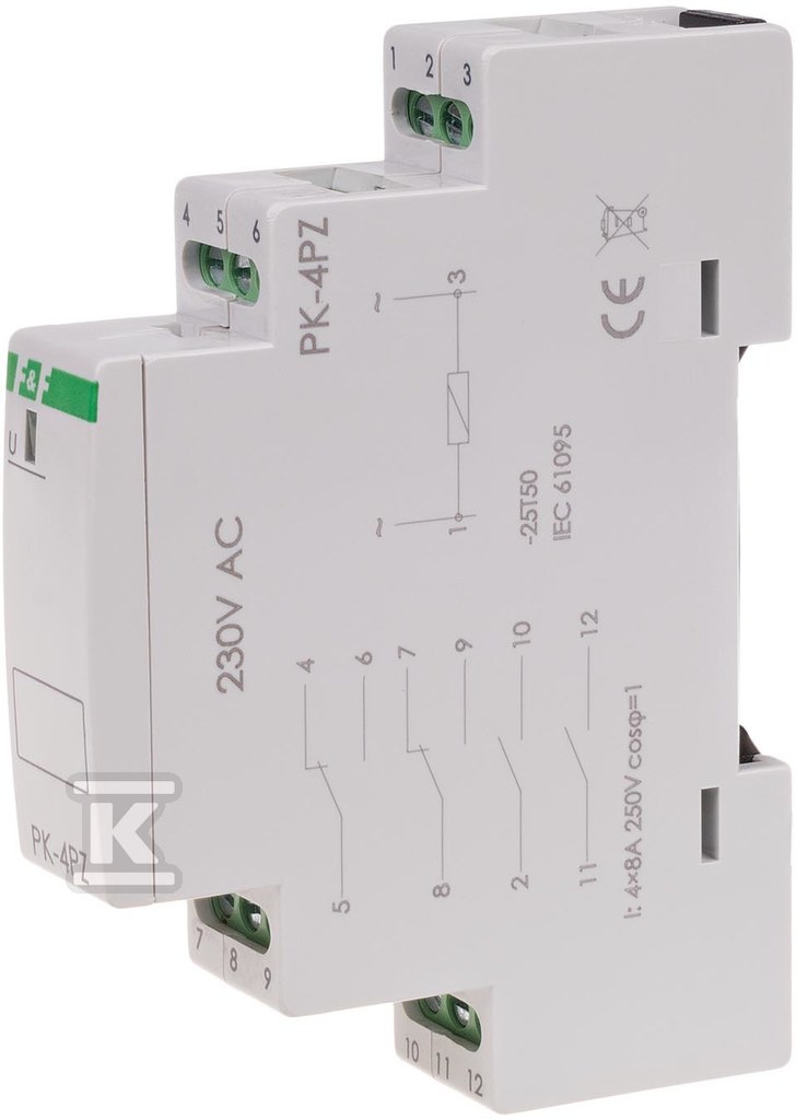 Реле електромагнітне ПК-4ПЗ 230V AC, - PK-4PZ-230V