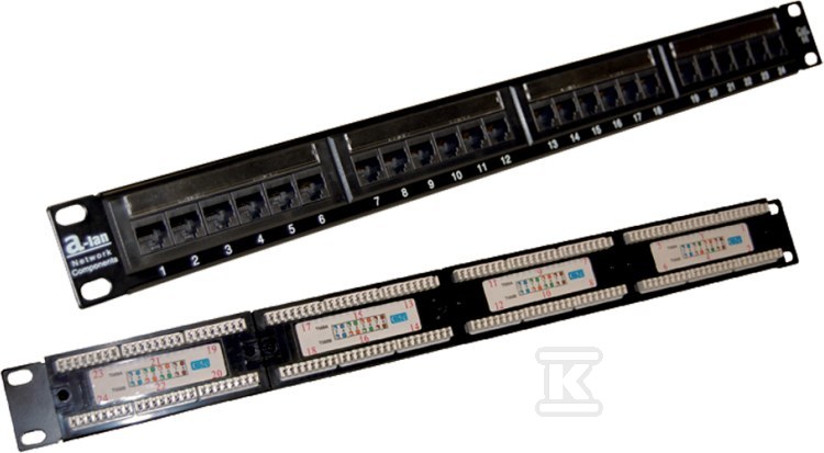 Patch panel UTP cat.5e with 24 ports - PK003