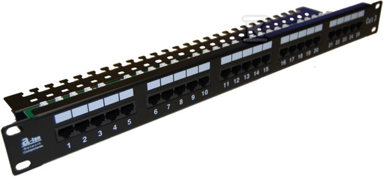 Patch panel ISDN cat.3 25 LSA portů - PK012